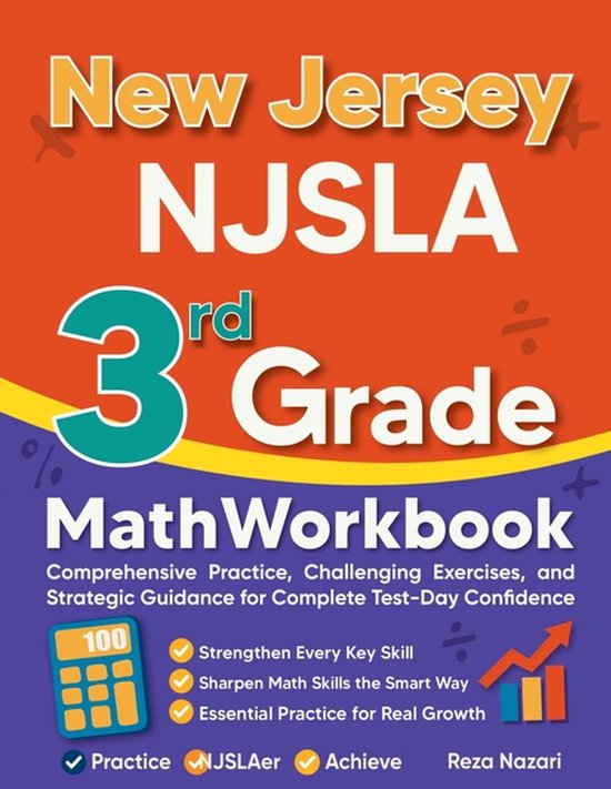 New Jersey NJSLA 3rd Grade Math Workbook - cover