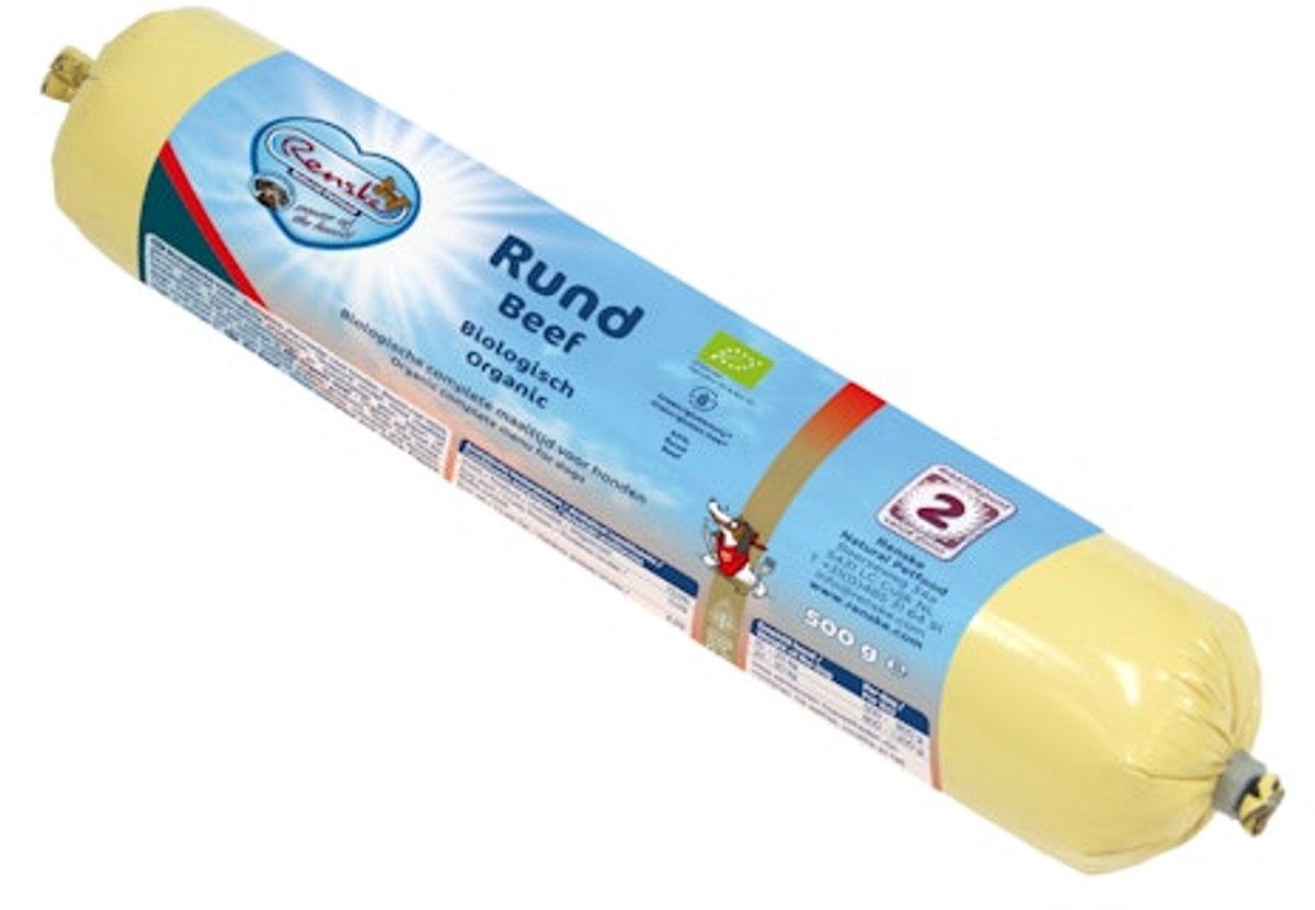 Renske Biologisch Vers Vlees - Rund - 3 x 500 gram (Worst)