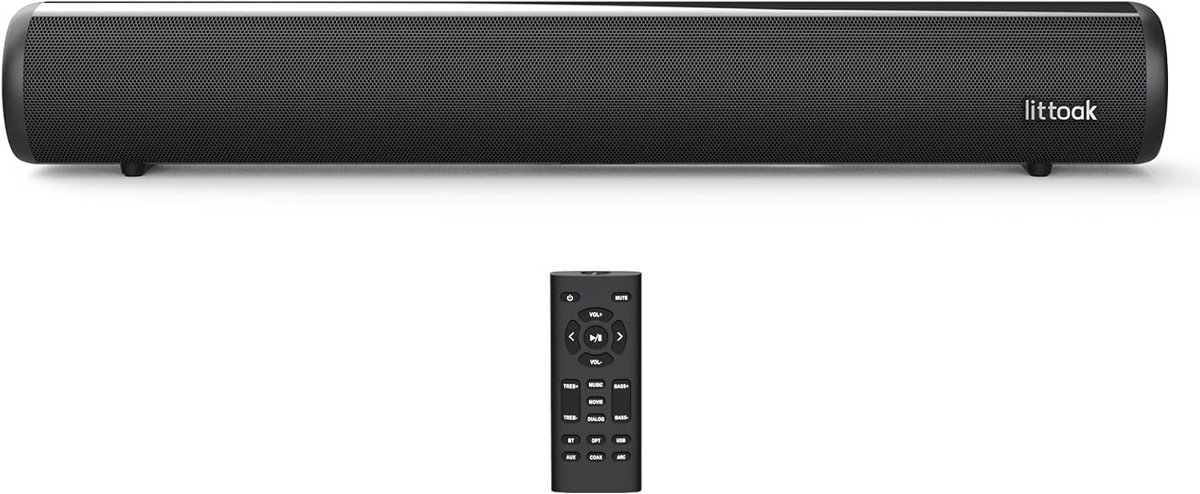 16 inch HDMI Soundbar - Optisch/HDMI/Aux/Coax/USB/Bluetooth Geluid voor TV, PC & Projector