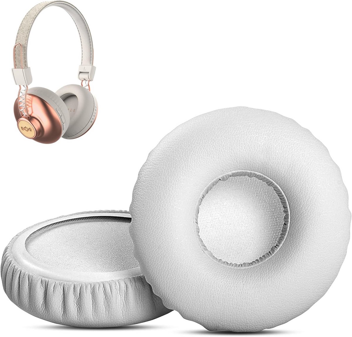 Vervangende Oorkussens voor On-Ear Hoofdtelefoons met Geheugenschuim en Zacht Proteïneleer