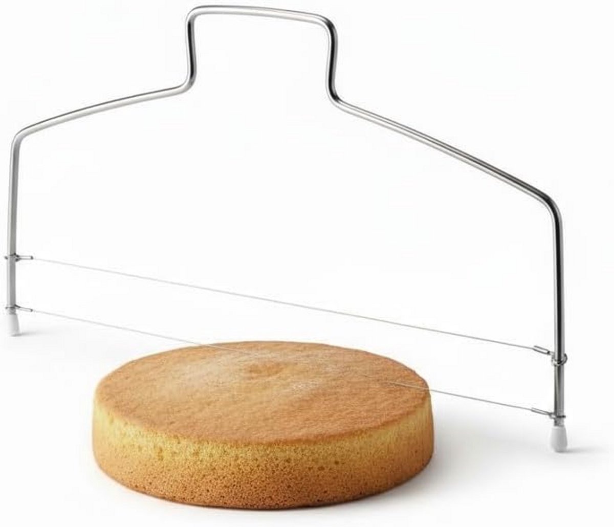 Aanpasbare Cake Snijder Roestvrij Staal 30 cm - 2 Verstelbare Snijdraden voor Perfecte Taartlagen