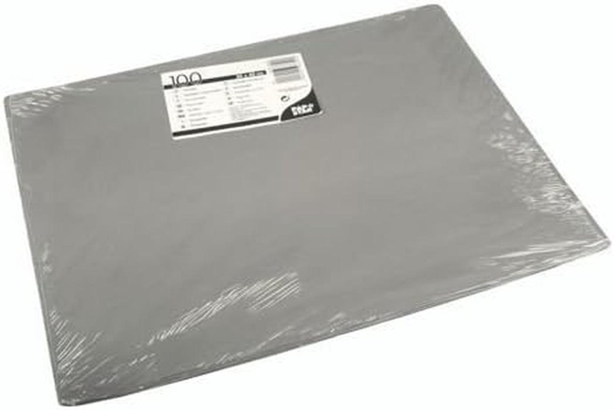 1000 papieren onderzetters 30 x 40 cm grijs 60 g/m²