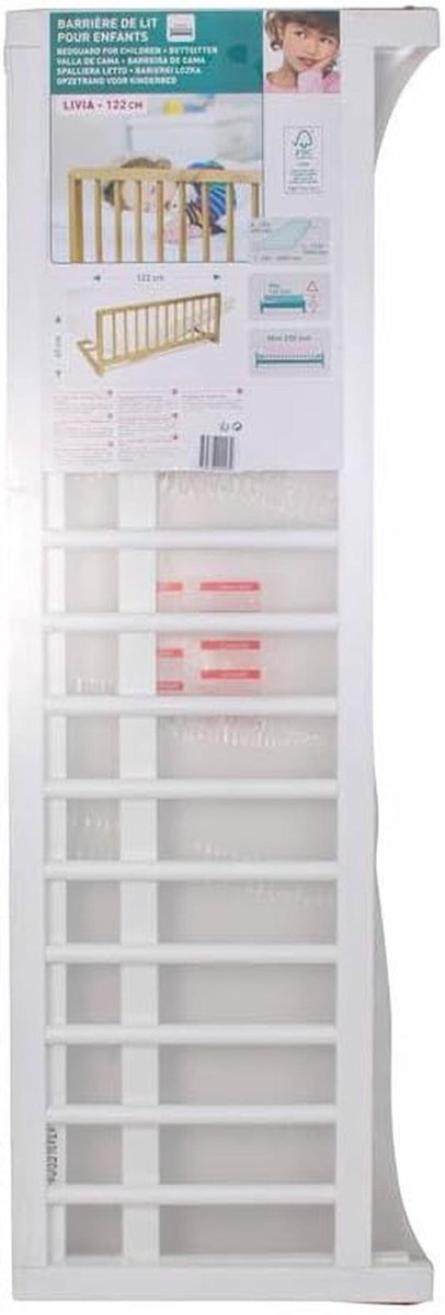 Houten Bedrooster 122 cm Wit – Stevig Houten Bedframe voor Slaapkamer