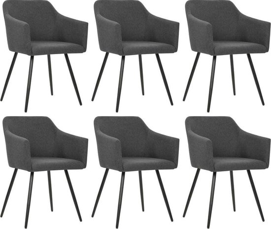 Moderne Eettafel set van 6 STUKS Stof / Eetkamer stoelen / Extra... | bol.com