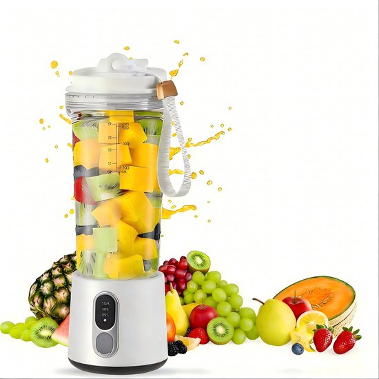Blender - Portable Blender - Draagbare Blender - Draagbare Blender Usboplaadbaar - 500 Ml Persoonlijke Sapcentrifuge Voor Sport Met Lekvrije Reisdeksel - Voor Keuken, Kantoor En Sportschool - Bpa-Vrij