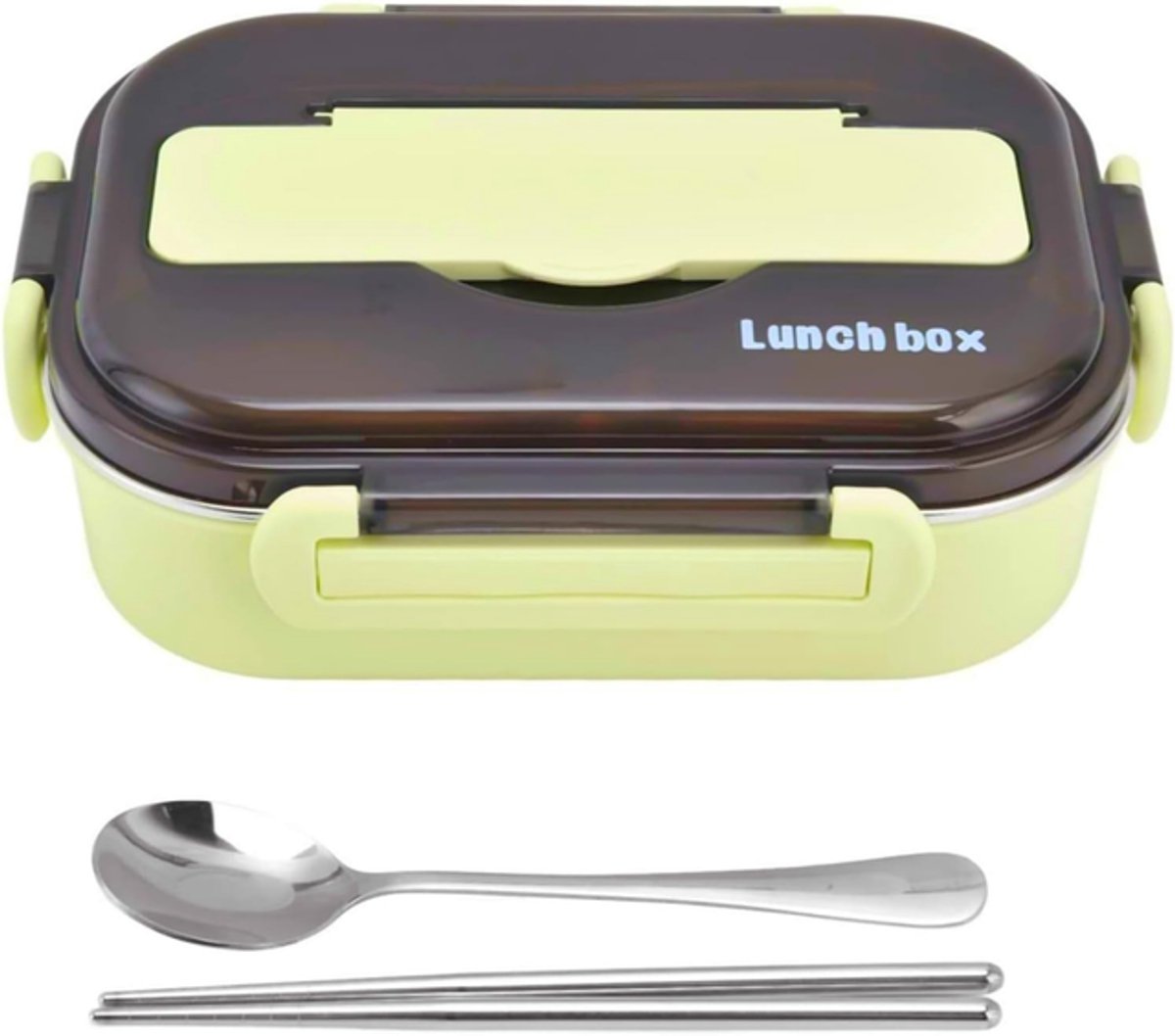 Lunchbox - lunchbox volwassenen - lunchbox kinderen - lunchbox rvs - 1500ml - Groen