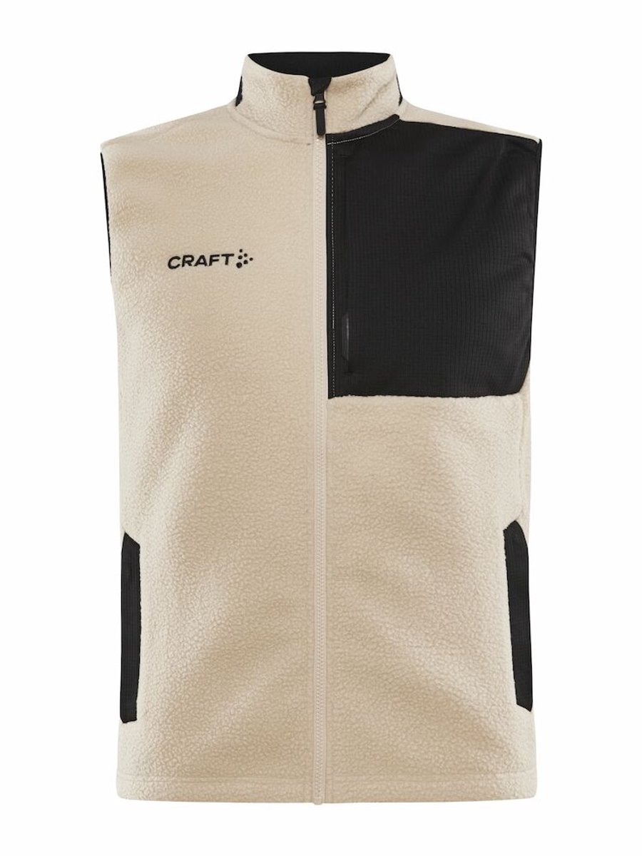 Craft ADV Explore Pile Fleece Vest M 1913810 - Ecru/Black - M