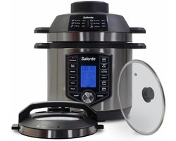 Multifunctionele Elektrische Pan met Airfryer, Snelkookpan en Slowcooker 6 Liter
