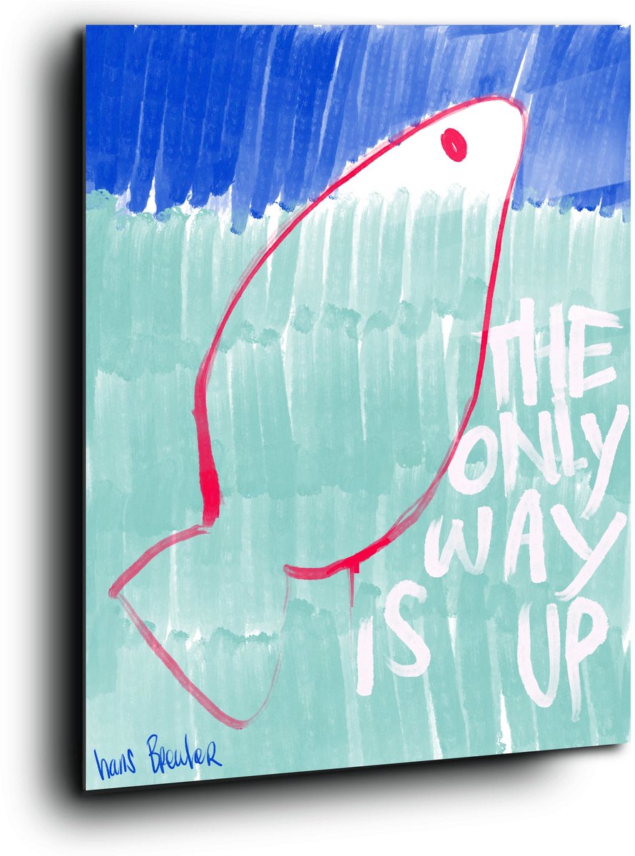 The only way is up - Meerdere kleuren - Canvas 80 x 120 cm G