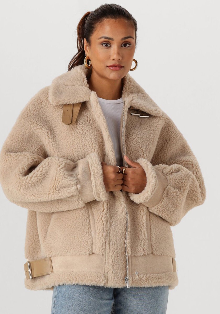 EDITED Dakota Jacket Jassen Dames - Winterjas - Creme - Maat 40