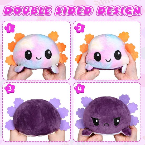 Zceplem Axolotl Plushie Kussen Pop | Zachte Schattige Axolotl Knuffeldier Axolotl Plushie Kussen Pop Zacht Schattig Axolotl Knuffeldier Knuffels Kussen Voor Verjaardagscadeau Voor Jongensmeisjes