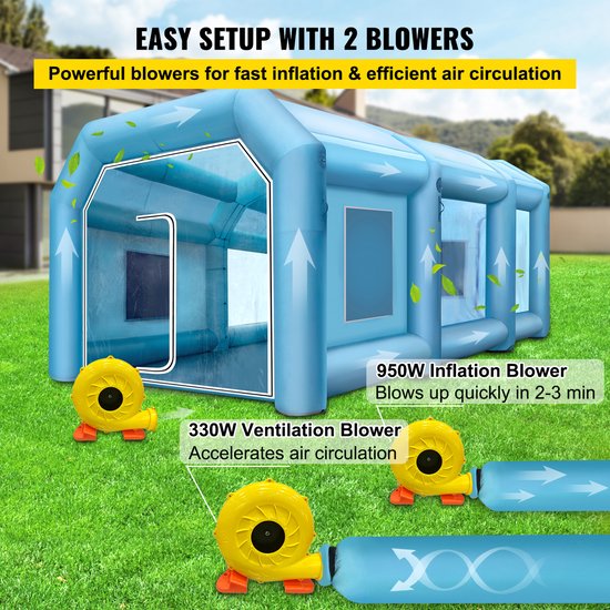 VEVOR Opblaasbare Verfcabine Spuitcabinetent 8x4,5x3M Machinaal Schilderen van Vevor — afbeelding 3