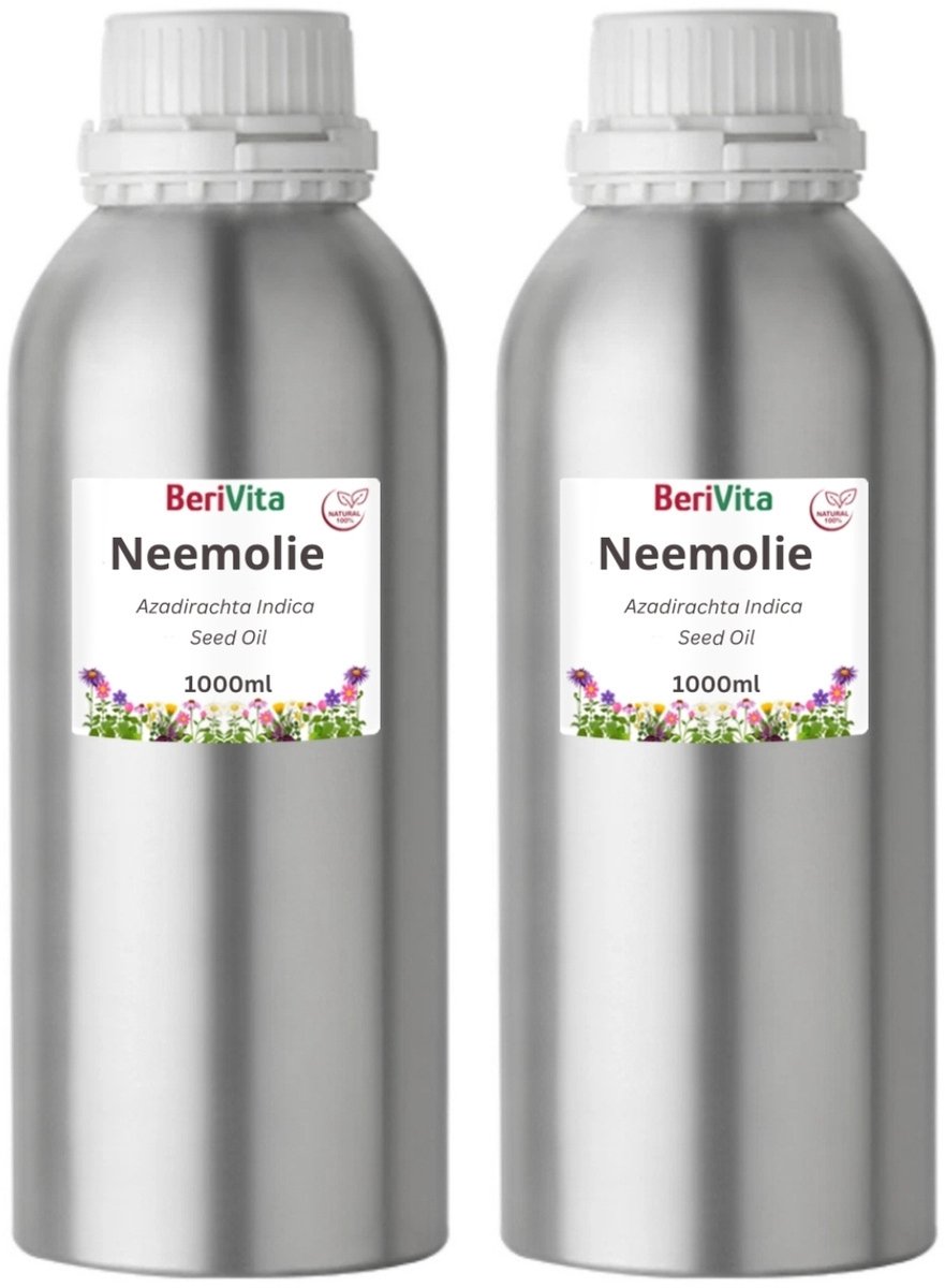Neemolie 2 Liter - Koudgeperste, pure en Onbewerkte Neem olie van Azadirachta indica zaden voor mens, dier en plant