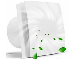 PolkaHome® Badkamerventilator 100mm – Wandventilator & Buisventilator – Afzuiging ventilator voor Badkamer, Keuken of Woonkamer – Afzuigventilator met Ventilatierooster