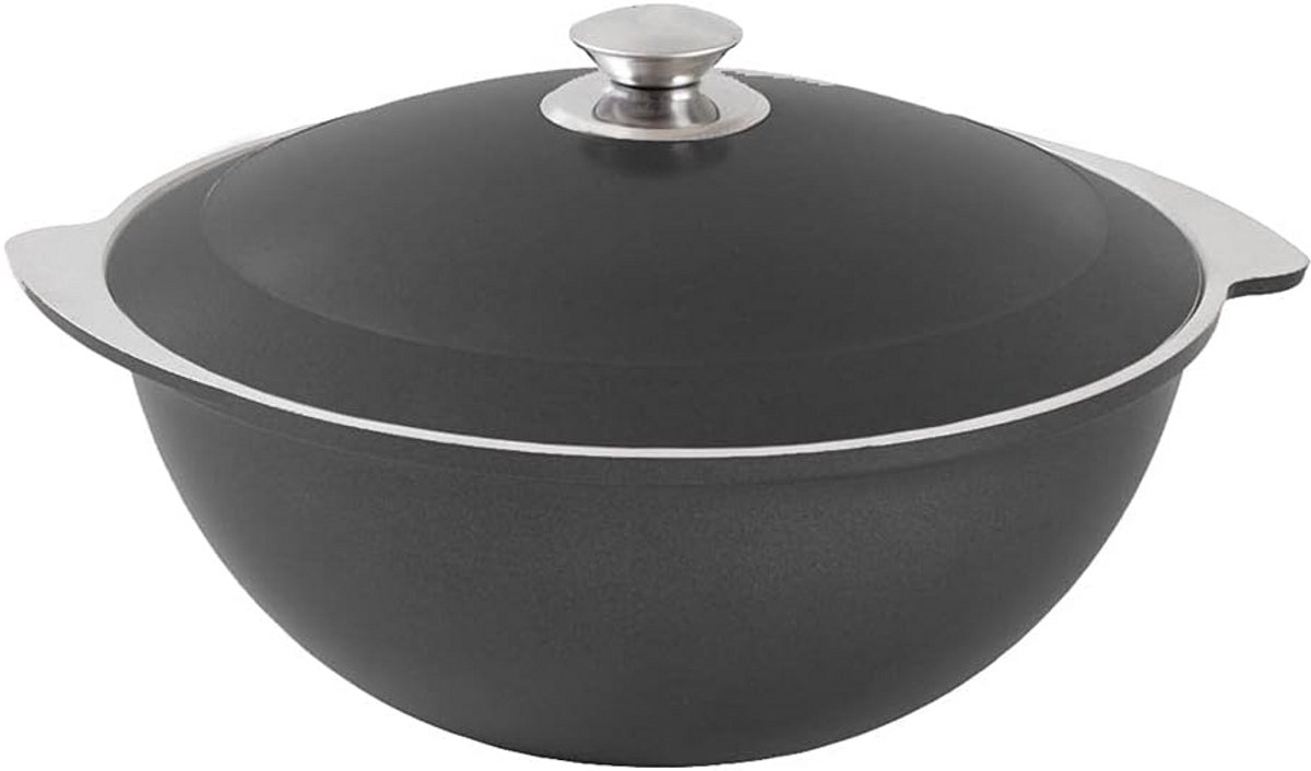 Gietijzeren Stoofpan Wok - 4.5 Liter Kookpan met Dikke Wand - Geschikt voor Diverse Keukens