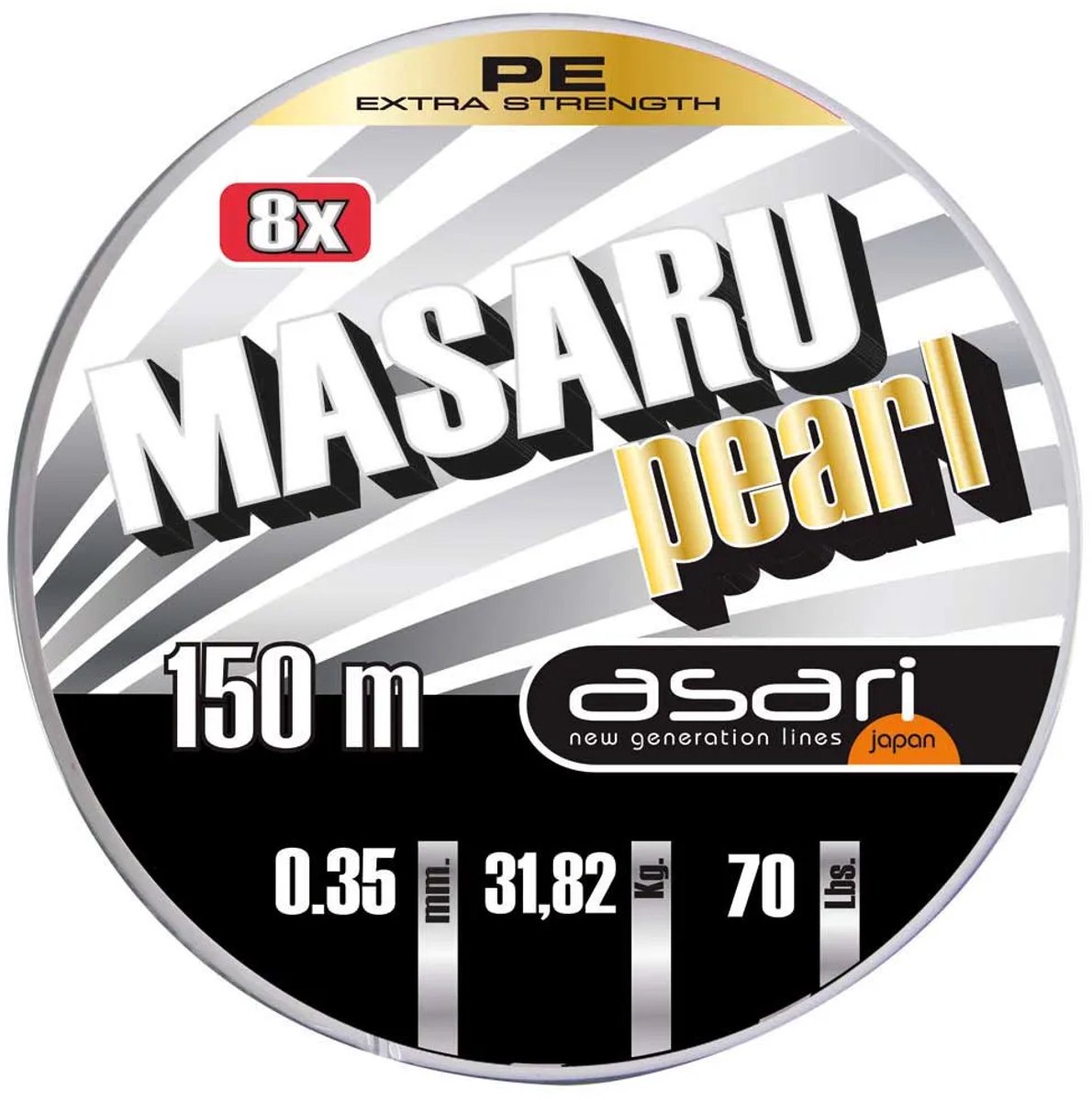 Asari Masaru Pearl Gevlochten Vislijn 150 M Groen 0.180 mm