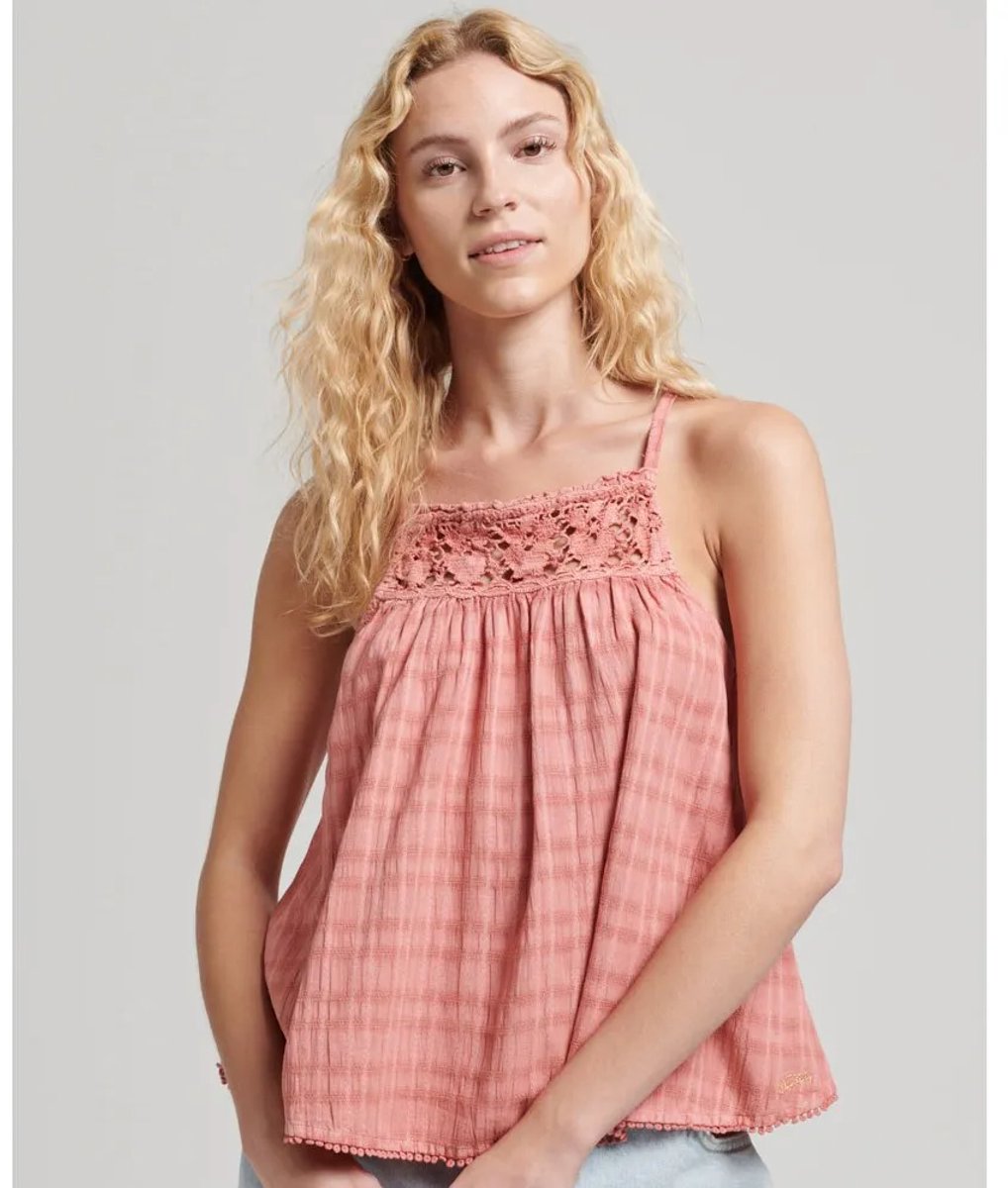 Superdry - Vintage camitopje met halternek - Dames - Tops