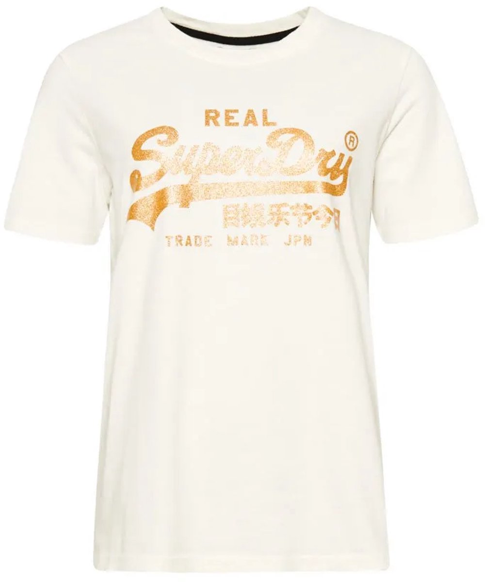 Superdry Vl Embellish T-shirt S Vrouw Wit