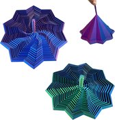 Fidget toys volwassenen - Sensorisch speelgoed - 3D-geprinte decompressiespeeltjes - Fidget Star - Kleurrijk, draaiend spiraalpatroon - Set van 2 - Meerdere speelmogelijkheden - Het perfecte cadeau voor vrienden en familie