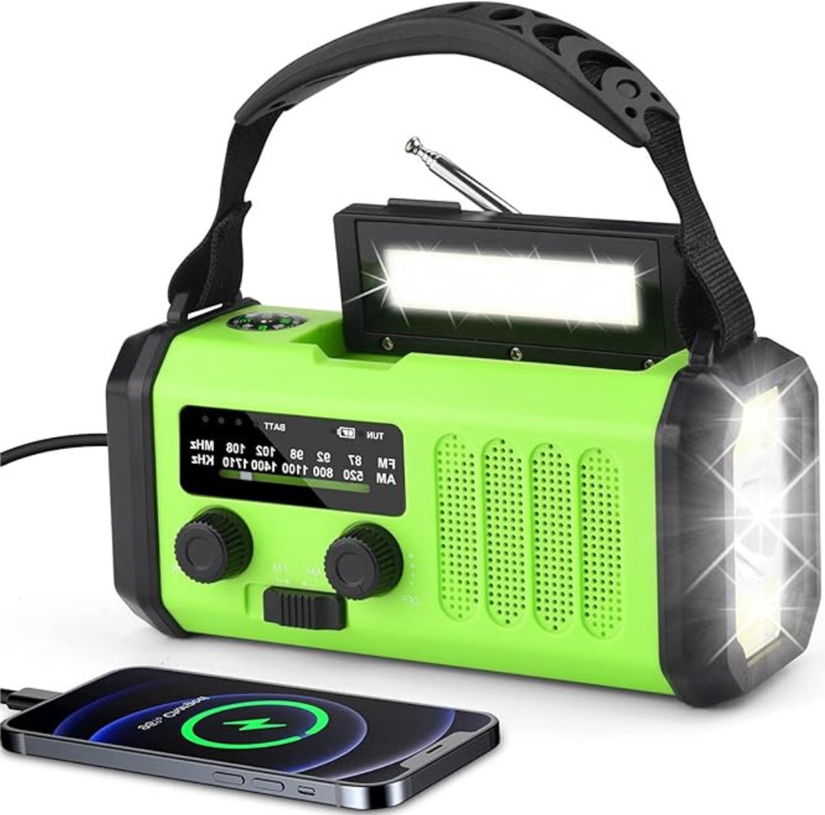 Lexium Noodradio solar opwindbaar - Radio - Noodradio - Weerradio - Radio voor Noodgevallen - Nood - Muziek - Nieuws - Noodpakket - Rampen - Praktisch - Zonneenergie