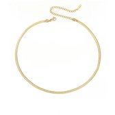 Snake Chain ketting - Stainless Steel - The Jewellery Salon - Hypoallergeen - 5mm - Waterproof - Slangen schakelketting