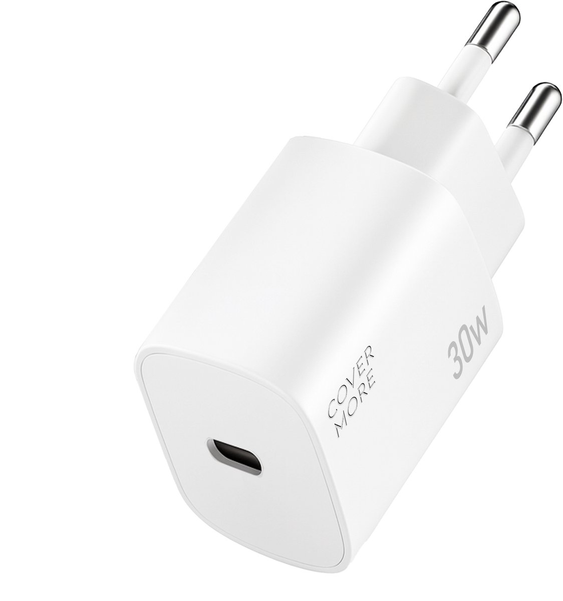 30w usb C power adapter - Snellader - Snel oplader met usb C poort - Super fast charger - Oplaadstekker met power delivery en quick charge - Usb lader - Klein - Wit