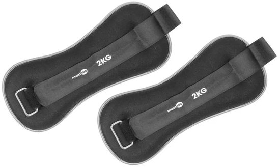 Fitness-mad Pols- En Enkelgewichten 23 Cm 2 Kg Neopreen Zwart — afbeelding 3