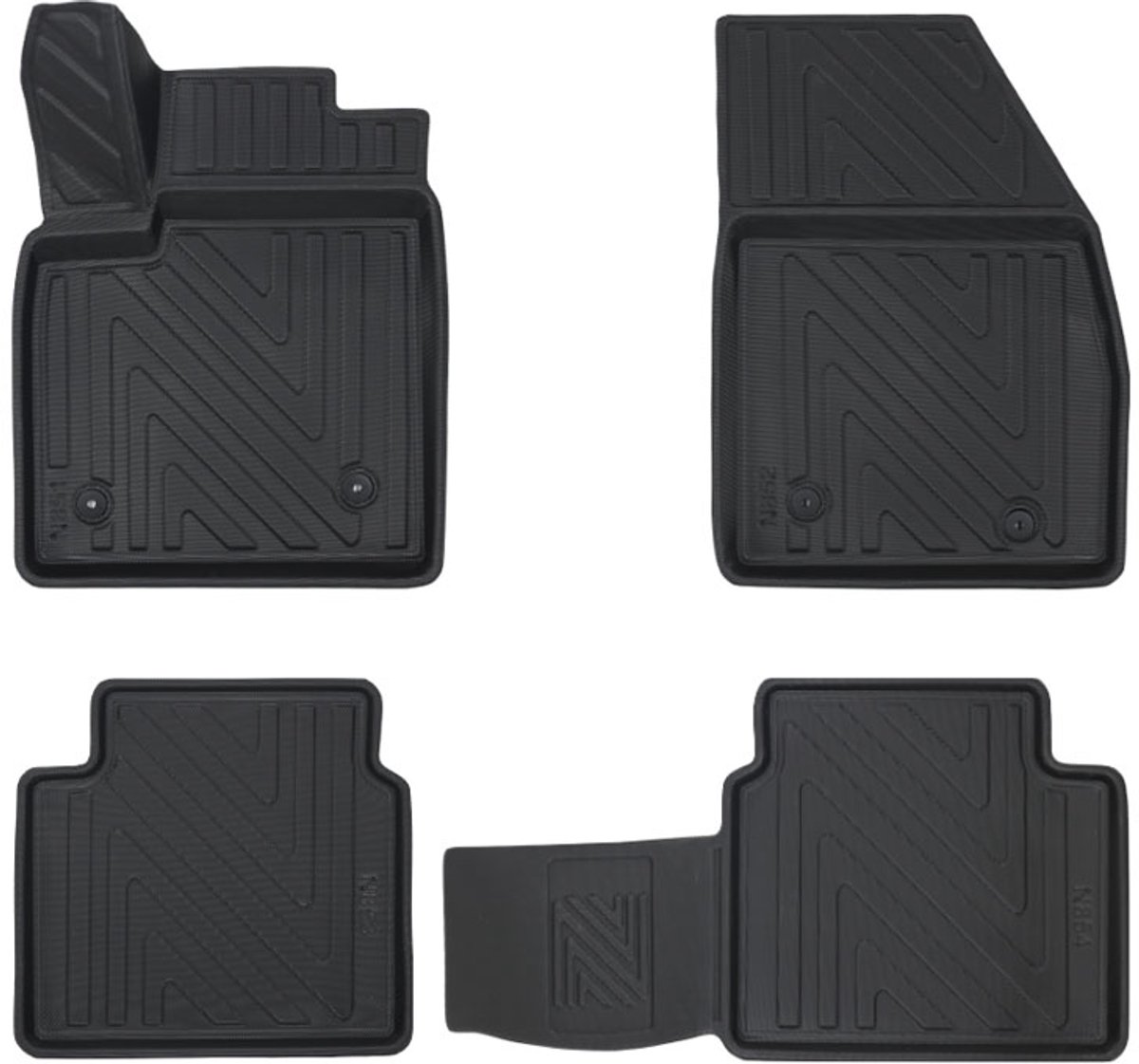 Rubbermatten Ford Focus 2018-heden (complete set) - Premium carbonlook
