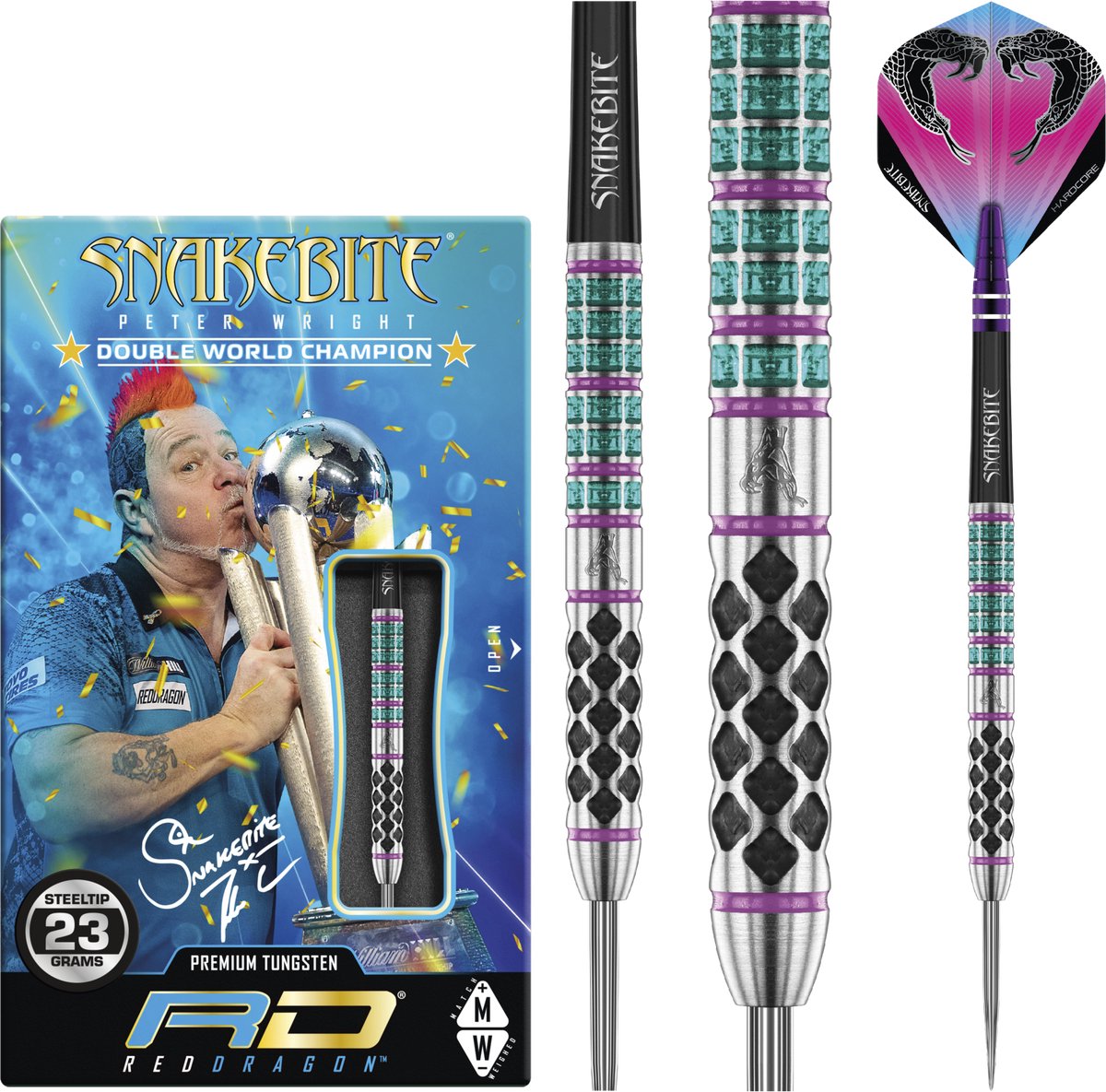 Red Dragon Peter Wright Supa Venom 90% - Dartpijlen