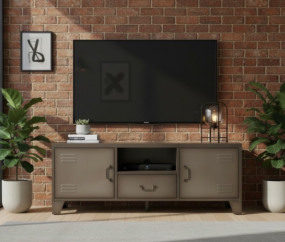 Industrial Fence TV-meubel 150 cm - 150 cm – Stoer Functioneel - Medahomestore
