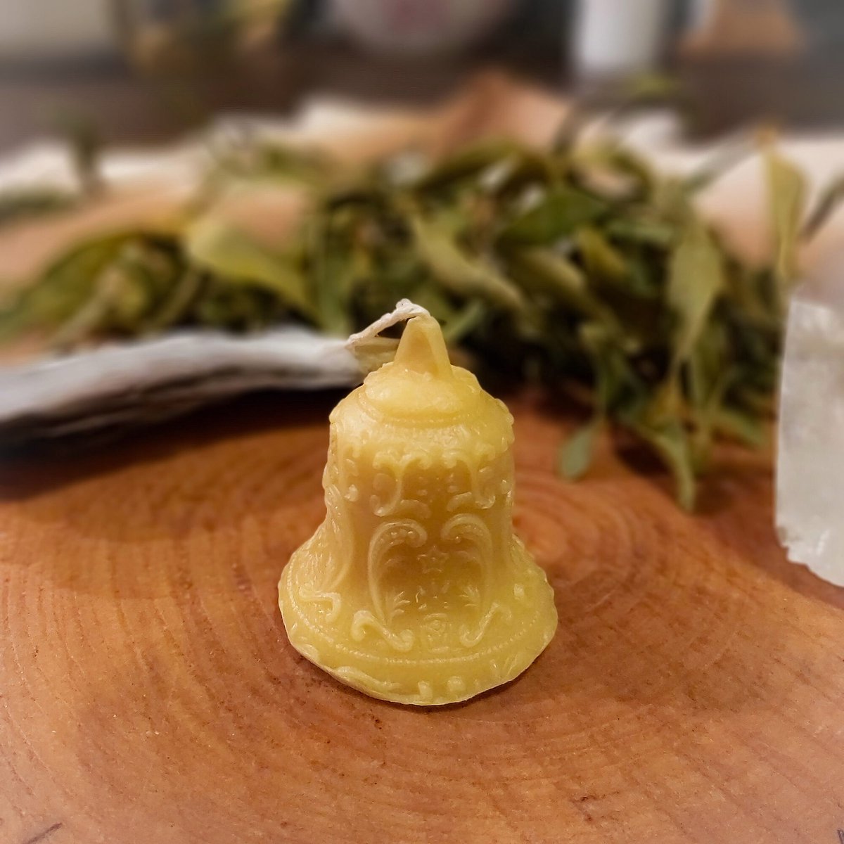 Bijenwas kerstklok