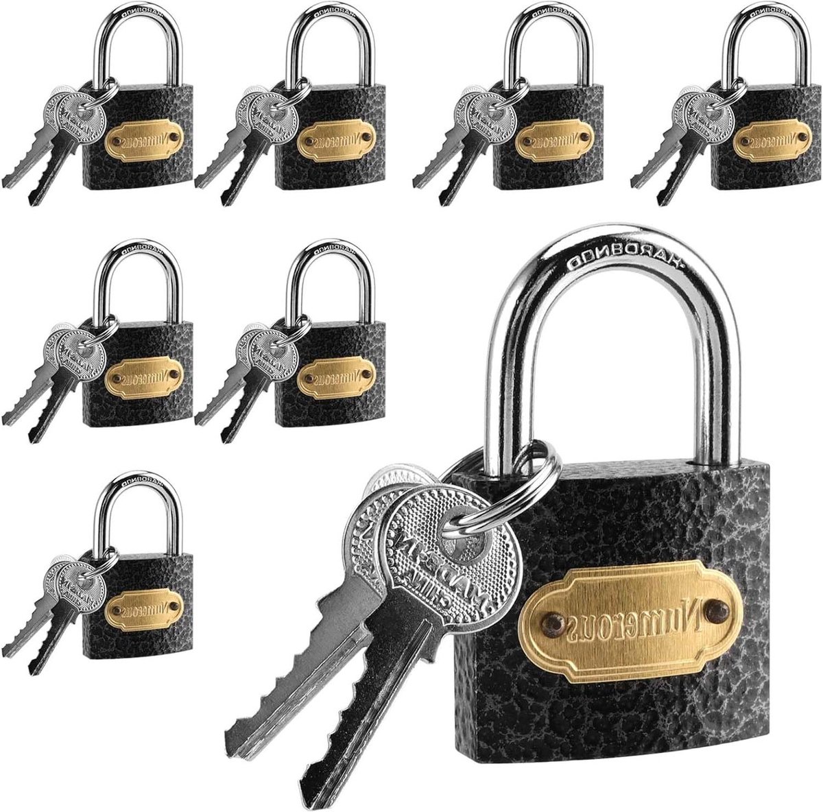 CSGoods - Zwaar belastbare 38 mm hangsloten - Koperen kern - Hoogwaardig - Gereedschapskist - Deuren - Zwart