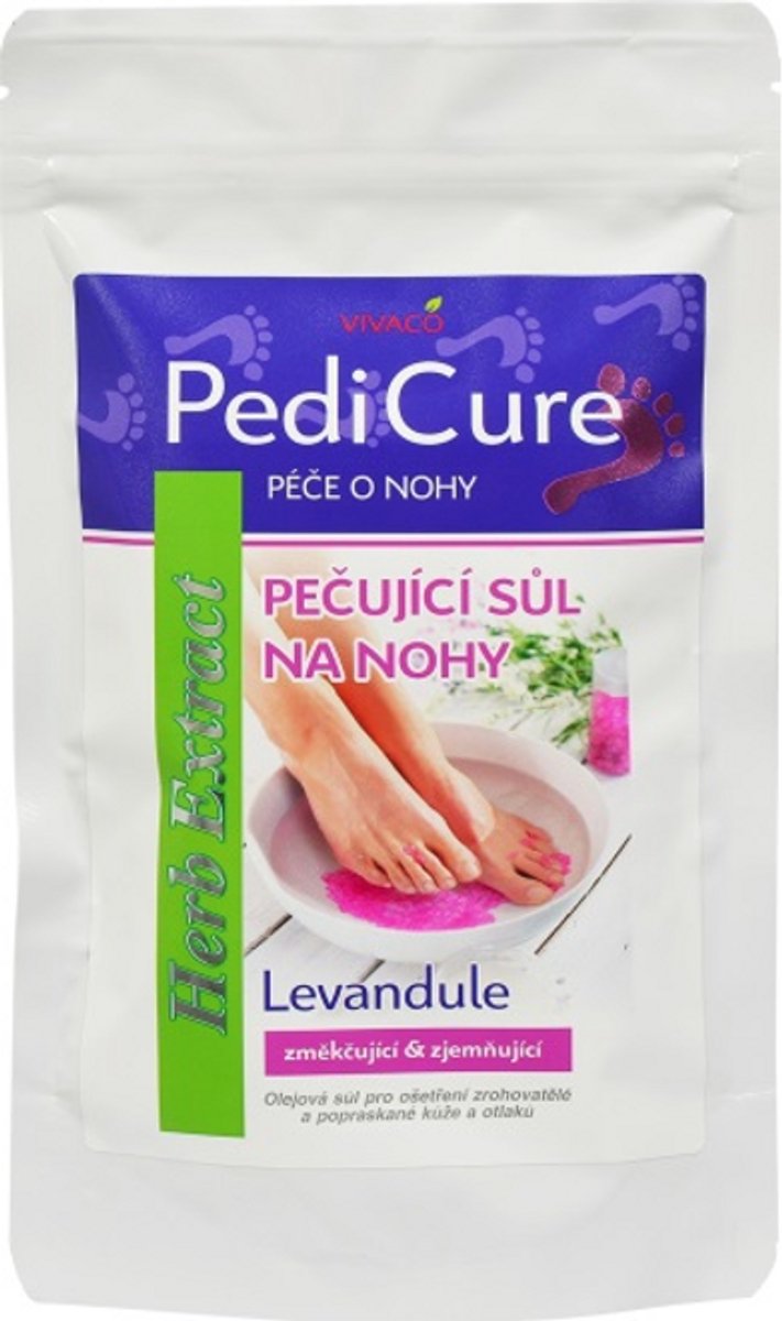 Pedicure badzout met lavendel olie: verzacht en regenereert effectief de belaste huid van de voeten. Het ontspanningsbad is ook geschikt bij huidproblemen zoals eczeem en schimmels