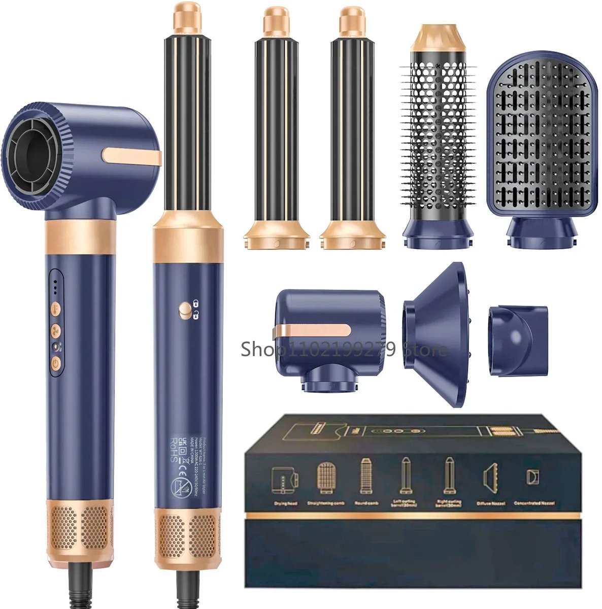 Fohnborstel - Fohn met diffuser - 7 in 1 - Haardroger met - Fohnborstel - €122,95