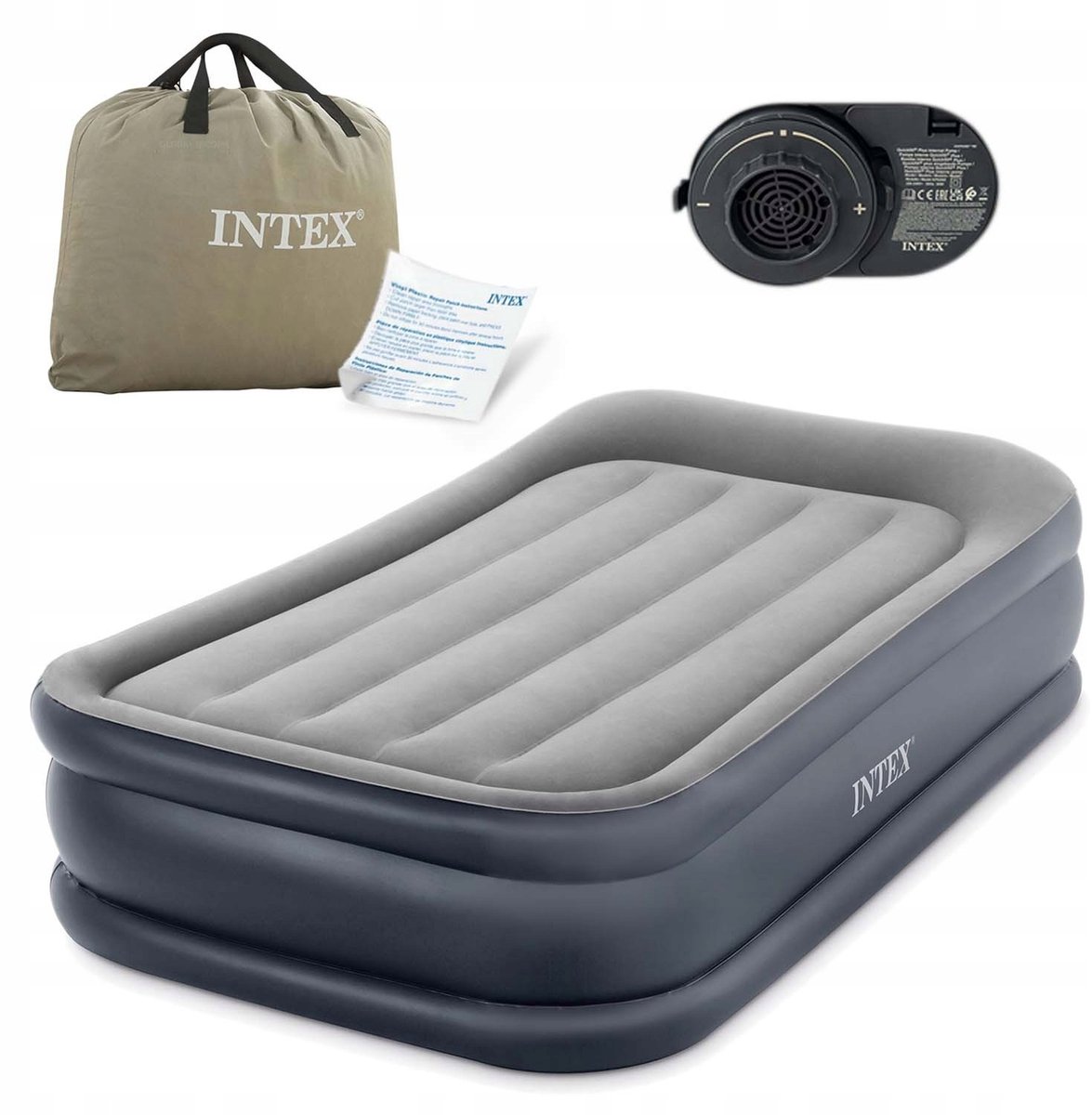 Intex Luchtbed 1-persoons 191x99x42cm met ingebouwde Pomp
