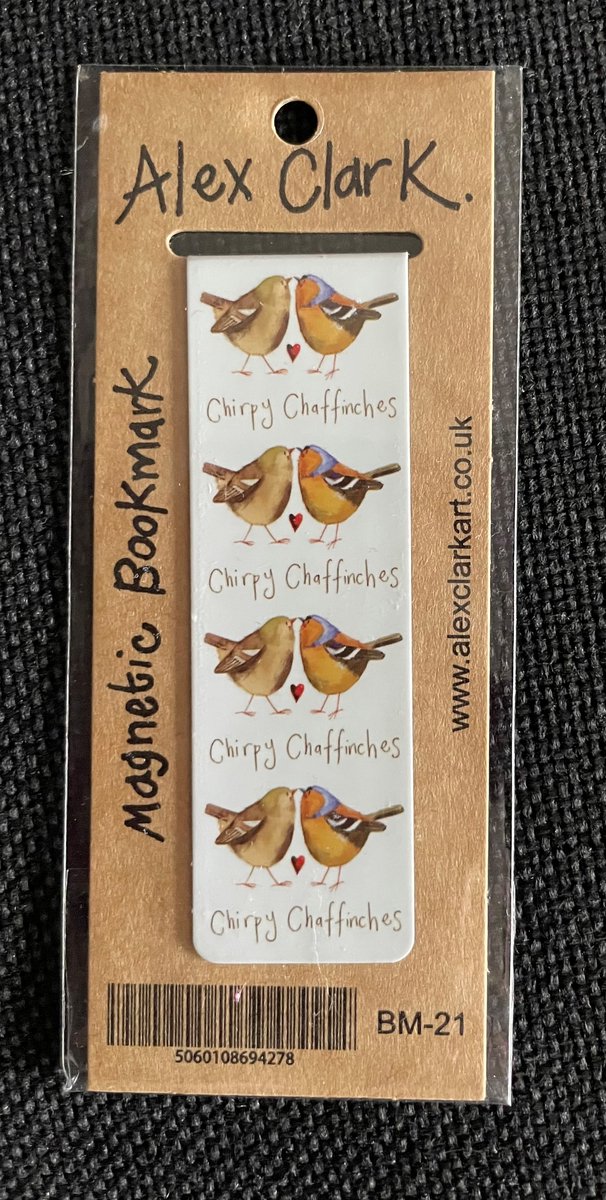 Alex Clark Chirpy Chaffinches Magnetic Bookmark ~ Magnetische boekenlegger vogels
