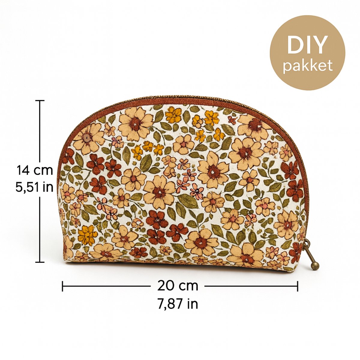 DIY Naaipakket tasje met rits-gebloemd-compleet naaipakket-hobby pakket-naaibox