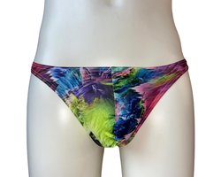 LekkerStout Heren String Tie-Dye - Multicolor - Sexy Herenondergoed - Maat M | ( LS247 )