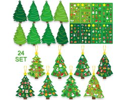 Kerststickers en kaarten - DIY kerstknutselset - Vakantiekunst maken - Decoratie voor de kerstboom
