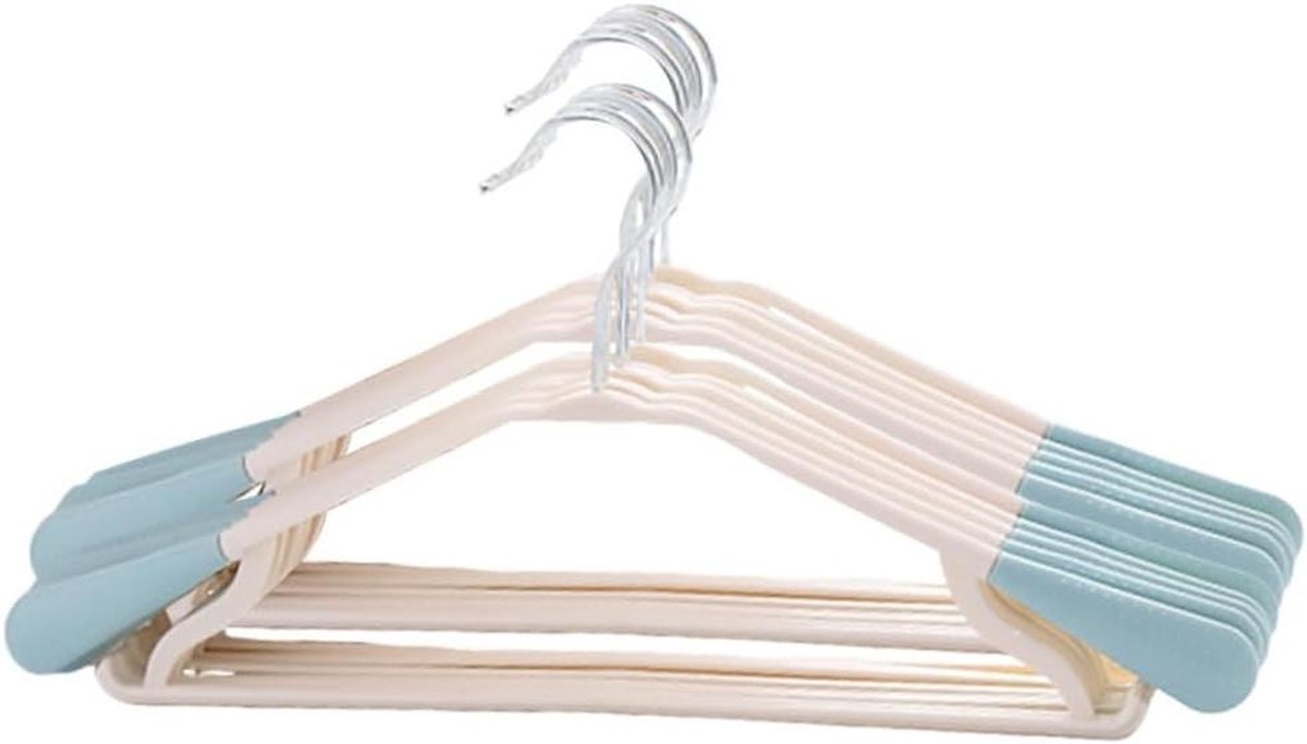 CSGoods - Brede kleerhangers voor truien en overhemden - Set van 10 - Antislip - Kledingondersteuning voor kinderen en volwassenen