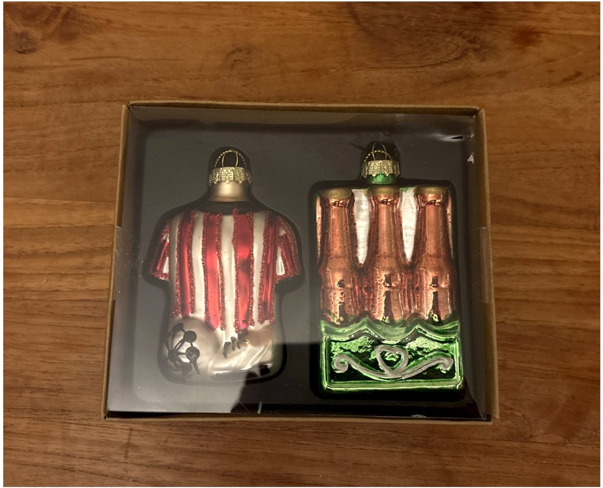 Kerstbal - Shirt - Voetbal - Fles - Villa Volance