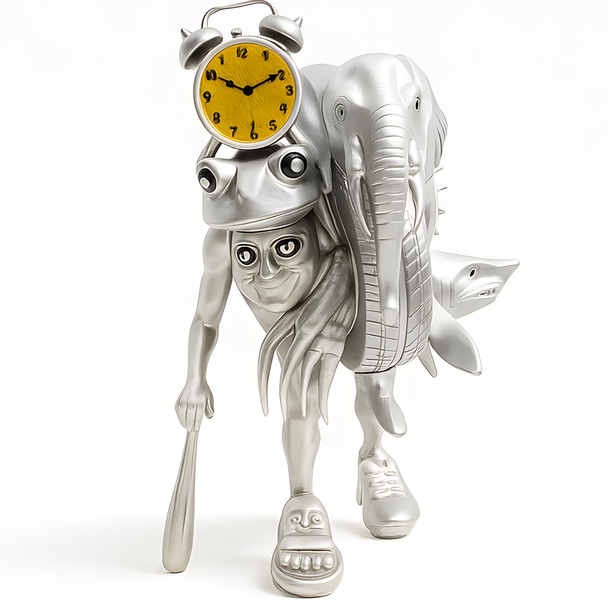 Italian Brainrot™ SILVER Speelfiguur Merged Figure (+2 Gratis Mystery Cards) - Brainrot Poppetjes - Tung Tung Tung Sahur - Tralalero Tralala - Italian Brainrot Cadeau