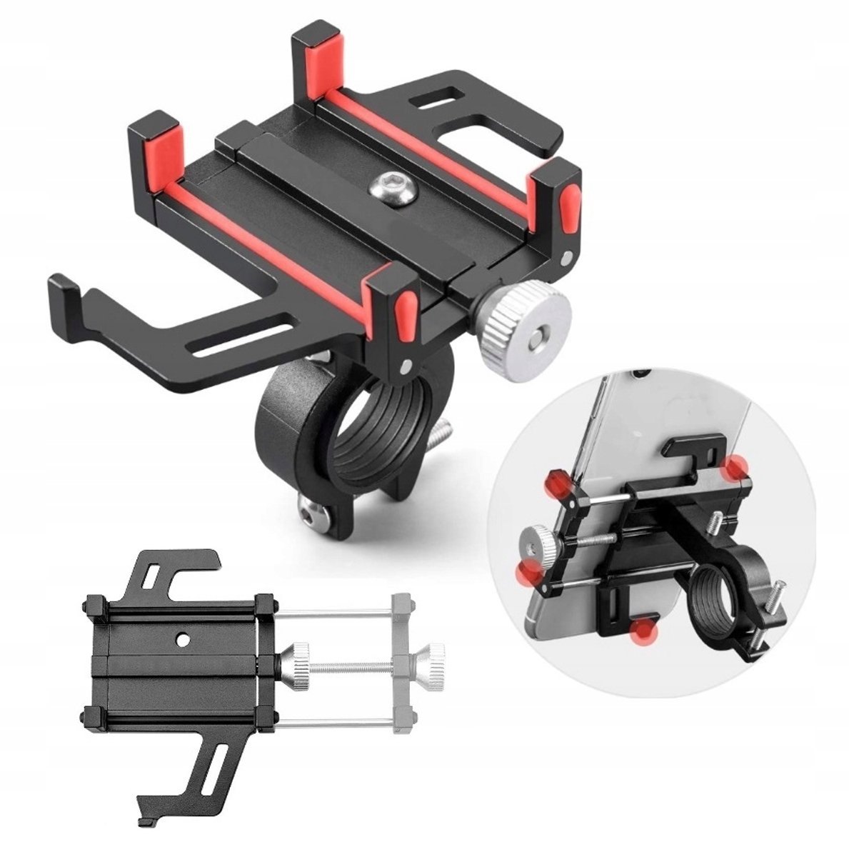 Aluminium Fiets Telefoonhouder 360° Draaibaar - Universeel