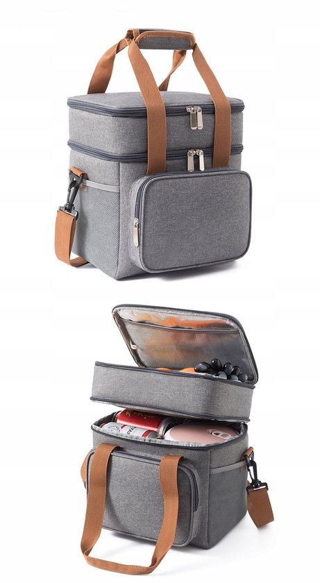 Generisch 2-in-1 tote bag lunchtas combo, lunchtas met geïsoleerd lunchvak, laptoptas dames en heren, thermotas voor werk, universiteit, kantoor, picknick (kaki Generisch 2-in-1 tote bag lunchtas combo, lunchtas met geïsoleerd lunchvak, laptoptas dames en heren, thermotas voor werk, universiteit, kantoor, picknick (kaki