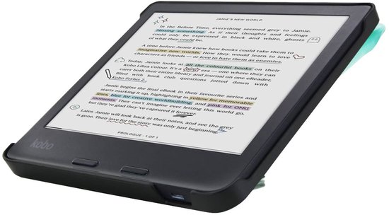 Origami Hoesje - Sleepcover Geschikt voor Kobo Libra Colour - Hoes Cover - Mint Groen* - ereader hoesje - cover van Origami — afbeelding 5