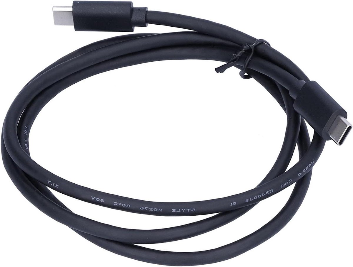 USB-C kabel 3.3ft voor snelle data-overdracht en opladen - Zwart.
