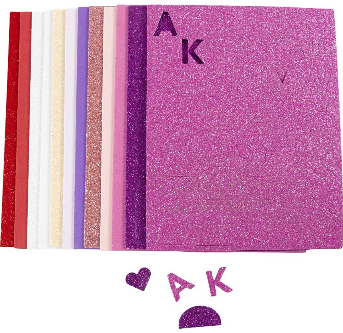 Creativ Company Foam Vellen 14 x 25 cm Paars/ Roze Harmonie 12 vel