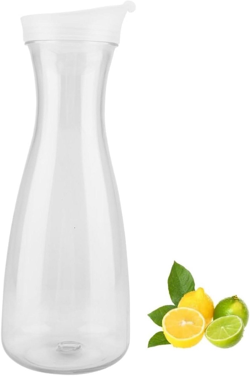 Karaf met Deksel - Kruik voor IJsthee en Water - Acryl - 1600ML - Feestelijk Design