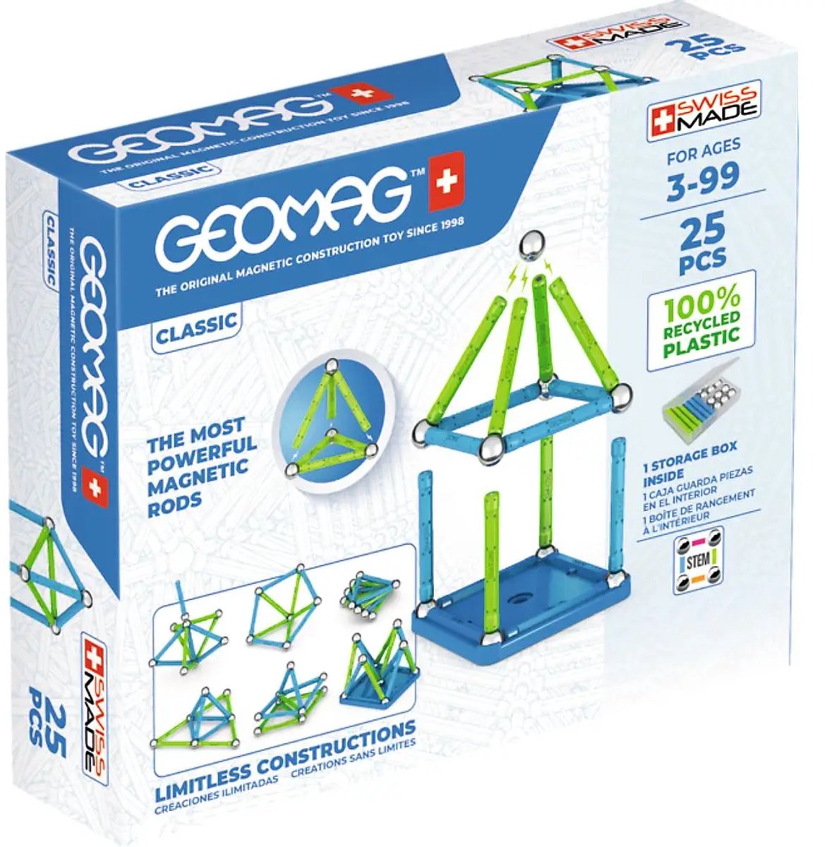 Geomag Classic Green Line Recycled - Magnetisch Constructiespeelgoed - 25-delig - Vanaf 3 jaar — afbeelding 14