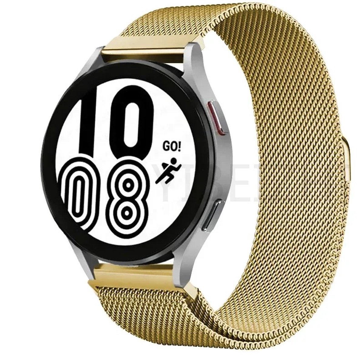Hoogwaardige Gouden RVS Milanese Lus Horlogeband - 16mm Universeel Mesh Design voor Smartwatch en geschikt voor een regulier horloge zoals Casio Rolex Seiko Tudor Pagani Homage Goudkleur 16 mm
